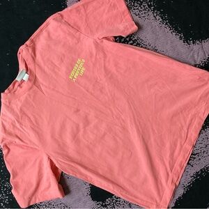 H&M Coral Pink Crew Neck T-Shirt